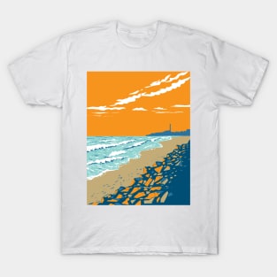 North Ponto Beach in South Carlsbad State Beach California WPA Poster Art T-Shirt